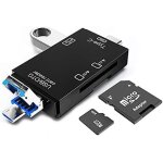 Kal - lecteur de carte sd, 6 en 1 usb c / micro / usb lecteur de mmoire lecteur de camra sd micro sd ...