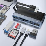 Kal - lecteur de carte sd 6 in 1, adaptateur lecteur carte sd usb c & lighting vers sd + micro sd, usb ...
