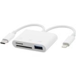 Kal - lecteur de carte sd pour iphone & ipad, adaptateur usb - c & lightning pour micro sd / sd, compatible ...