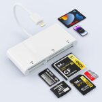 Kal - lecteur de carte sd pour iphone, lecteur de carte mmoire multi iphone 5 - en - 1 pour cartes xd, ...