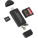 Kal - lecteur de carte sd tf flash drive 4 en 1 pour type c micro lightning usb jack accessoires appareil ...