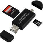Kal - lecteur de carte usb c lightning usb micro usb vers sd (4 en 2) pour apple ipad type c micro sd ...