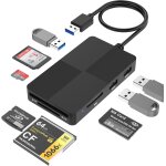 Kal - lecteur multi cartes usb 3. 0, 8 en 1 adaptateur lecteur de cartes sd hub pour sd / tf / cf / xd ...