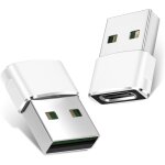 Kal - usb to usb c adapter for apple iphone 16 16e 15 pro max 2 pack, usb c female to usb a male car ...