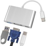 Kal - ycj - uk - 1 adaptateur otg usb c vers vga type c hub (3 en 1) compatible avec samsung surface ...