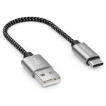 Kalanka - 0. 15m nylon usb - c cable 15cm short charging cable data cable usb type c metal connector ...