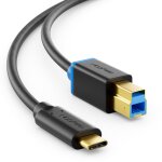 Kalanka - 0, 5m usb 3. 0 cble d'imprimante et scanner - connecteur type 3. 1 usb c  usb b - donnes ...