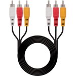 Kalanka - 10. 24. 0802 - cable audio - video 3 x rca m / m (1. 8 mtres), couleur noir