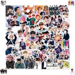 Kalanka - 100 pices autocollants bts kpop bts, bts idol group stickers, bts graffiti dcoratifs impermable ...