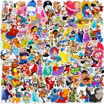 Kalanka - 100pcs autocollants princesse dessin anim, fe classique belle princesse autocollants pour ...