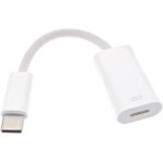 Kalanka - 10cm adaptateur casque usb type c mle vers lightning femelle, connecteur audio casque usb ...