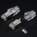 Kalanka - 12 pices extrmit cat7, connecteurs rj45 blinds en mtal fiche modulaire - connecteur ethernet ...