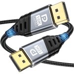 Kalanka - 16k câble displayport 2. 1, cable dp 2m 80gbps supporte 16k@60hz, 8k@120hz, 4k@240hz, hdr10, ... Kalanka - 16k câble displayport 2. 1, cable dp 2m 80gbps supporte 16k@60hz, 8k@120hz, 4k@240hz, hdr10, ...