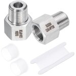 Kalanka - lot de 2 adaptateurs réducteurs de tuyau npt mâle 3 / 8 x 3 / 8 g femelle en acier inoxydable ... Kalanka - lot de 2 adaptateurs réducteurs de tuyau npt mâle 3 / 8 x 3 / 8 g femelle en acier inoxydable ...