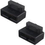 Kalanka - lot de 2 adaptateurs usb 3. 0  90 degrs usb 3. 0 19 broches mle vers femelle  angle droit ...