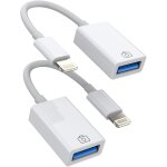 Kalanka - lot de 2 câbles adaptateur lightning usb pour iphone, jack otg, claviers usb, lecteur de cartes, ... Kalanka - lot de 2 câbles adaptateur lightning usb pour iphone, jack otg, claviers usb, lecteur de cartes, ...