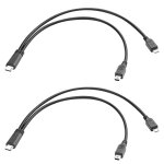Kalanka - lot de 2 cbles de charge usb c vers micro usb et mini usb 1  2 - 5 v 3 a - fiche usb type ...