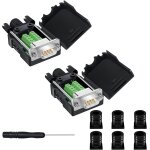 Kalanka - lot de 2 connecteurs db9, db9 sans soudure rs232 d - sub mâle, adaptateur série 9 broches blanc ... Kalanka - lot de 2 connecteurs db9, db9 sans soudure rs232 d - sub mâle, adaptateur série 9 broches blanc ...