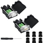 Kalanka - lot de 2 connecteurs db9, db9 sans soudure rs232 d - sub mâle et femelle, adaptateur série ... Kalanka - lot de 2 connecteurs db9, db9 sans soudure rs232 d - sub mâle et femelle, adaptateur série ...
