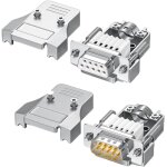 Kalanka - lot de 2 connecteurs srie db9, 9 broches mles + femelles, sans soudure avec coque en mtal, ...