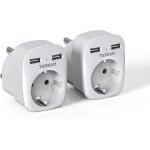 Kalanka - 2 pack adaptateur afrique du sud france avec usb, 3 en 1 adapter avec 2 usb, 2500w prise france ... Kalanka - 2 pack adaptateur afrique du sud france avec usb, 3 en 1 adapter avec 2 usb, 2500w prise france ...
