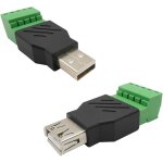 Kalanka - 2 pcs usb connecteur de bornier  vis usb 2. 0 a mle / femelle vers sans soudure 5 broches ...