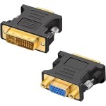 Kalanka - 2 pices adaptateur dvi a vga, convertisseur dvi vers vga, dvi - i 24 + 5 mle vers vga, full ...