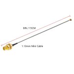 Kalanka - 2 pièces u. f. l1 à rp - sma femelle câble coaxial faible perte 6 / 15cm u. f. l1 1. 13mm ... Kalanka - 2 pièces u. f. l1 à rp - sma femelle câble coaxial faible perte 6 / 15cm u. f. l1 1. 13mm ...