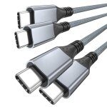 Kalanka - 240w cble usb c vers usb c 2m (lot de 2), cble usb 3. 2 gen2x2 transfert de donnes 20gbps ...