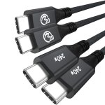 Kalanka - 240w cble usb c vers usb c 2m (lot de 2), cble usb 3. 2 gen2x2 transfert de donnes 20gbps ...