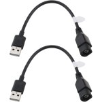 Kalanka - 2pcs cble de rtention usb pour autoradio audio 4 broches cble adaptateur usb compatible ...