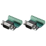 Kalanka - 2pcs connecteur d - sub db9 breakout board 9 broches 2 ranges mle port srie rs232 adaptateur ...