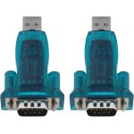 Kalanka - 2pcs usb 2. 0 vers rs232 port srie db9 adaptateur convertisseur mle 9 broches compatible ...