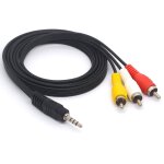 Kalanka - 3, 5 vers 3 rca - prise trrs mle 3, 5 mm vers 3 rca mle - cble d'extension stro pour camscope ...