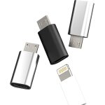 Kalanka - lot de 3 adaptateurs lightning femelle vers micro usb mle pour apple iphone - cble d'alimentation ...