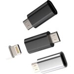 Kalanka - lot de 3 adaptateurs lightning femelles vers micro usb mles (3 pack) accessoires chargeur ...