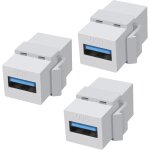 Kalanka - lot de 3 adaptateurs de prise keystone usb 3. 0 5 gbit / s usb 3. 0 a femelle vers femelle ...