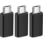 Kalanka - lot de 3 adaptateurs usb c femelle vers micro usb mle pour cble de charge de tlphone, adaptateur ...