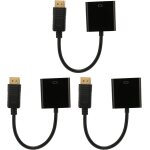 Kalanka - 3 pices displayport vers dvi adaptateur 4k hd 1080p mini dp vers dvi cble adaptateur pour ...