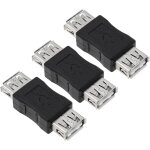 Kalanka - 3 pices remplacement de l'adaptateur de prise usb femelle, coupleur usb 2. 0 a femelle vers ...