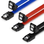 Kalanka - 3x 50cm sata 3 nylon cble set cbles de donns 6 gbit / s cbles de branchement carte mre ...