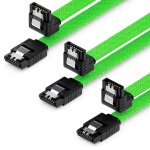 Kalanka - 3x 50cm sata 3 nylon cble set cbles de donns 6 gbit / s cbles de branchement carte mre ...