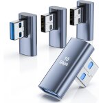Kalanka - lot de 4 adaptateurs usb 3. 1  90 degrs, 2 angles gauche et 2 adaptateurs  angle droit usb ...