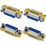 Kalanka - 4 pices connecteur adaptateur de coupleur femelle  femelle db15, adaptateur changeur coupleur ...