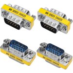 Kalanka - 4 pices connecteur adaptateur de coupleur mle  mle 15 broches, coupleur hdb15 15 broches ...