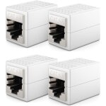 Kalanka - 4 pices rj45 coupleur (10 gbit / s) cble lan extension cble rseau adaptateur ethernet connecteur ...