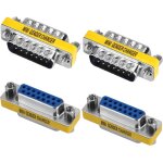 Kalanka - 4 x connecteur adaptateur de coupleur mle  femelle db15, adaptateur changeur coupleur srie ...