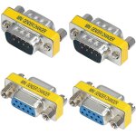 Kalanka - 4 x connecteur adaptateur de coupleur mle  femelle db9, adaptateur changeur de srie db9 ...