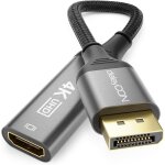 Kalanka - 4k adaptateur displayport vers hdmi (pour moniteur / tlviseur / projecteur) 4k@60hz, 1080p ...