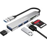Kalanka - 5 en 1 adaptateur 1 usb 3. 0 et 2 usb 2. 0, multiport hub lecteurs de carte mmoire pour sd ...